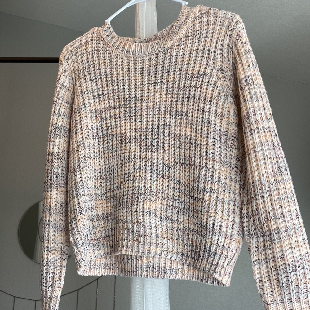 multicolored knitted sweater